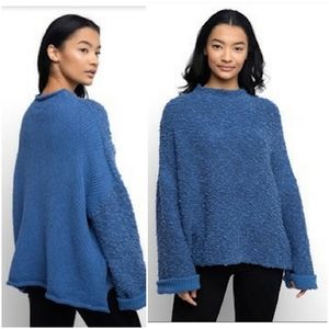 Free People XS S blue Cuddle Up Sweater